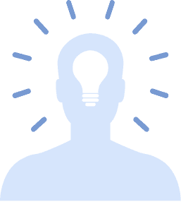 Idea Lightbulb in head icon